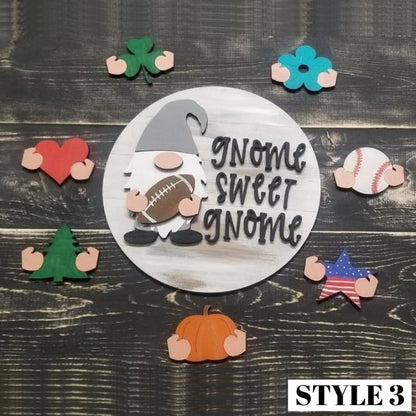 🔥 BIG SALE - 48% OFF🔥🔥 🎉-Cute 3D Seasonal Interchangeable Gnome Door Hanger