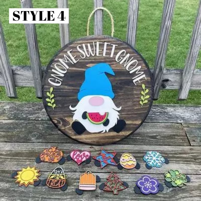 🔥 BIG SALE - 48% OFF🔥🔥 🎉-Cute 3D Seasonal Interchangeable Gnome Door Hanger